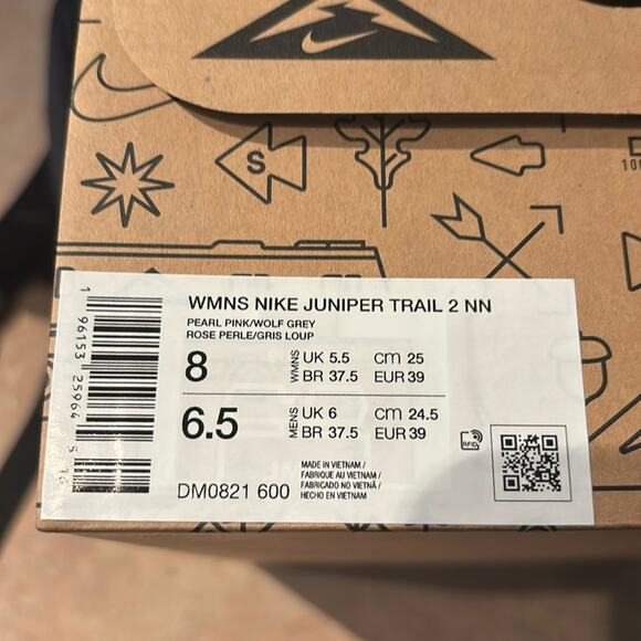 Nike Juniper Trail 2 Women’s Trail Running Shoes Pearl Pink Racer Blue Size 8 - Picture 9 of 11